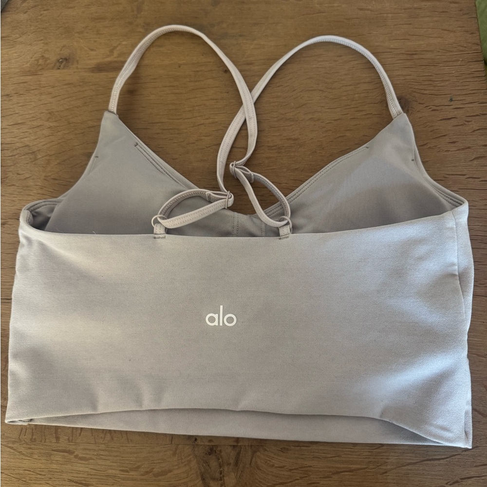 Alosoft sports bra in limited color Grey Sky Wash size small